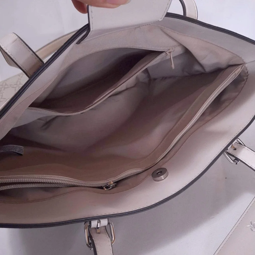 Nine West Beige and Light Pink Tote Bag